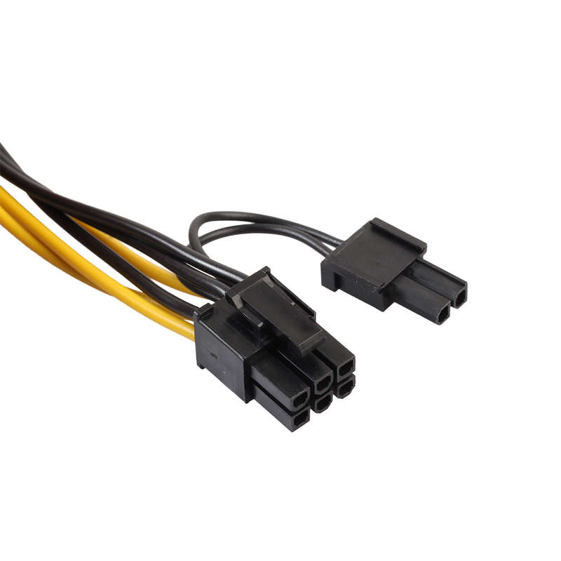 REXLIS 18AWG 8pin Male to Dual 8pin(6+2) Female Power Adapter Cable 30cm Graphics Card Splitter Cabl