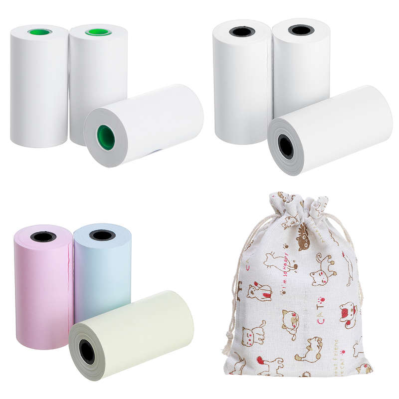 3 Rolls Thermal Paper Self-Adhesive Printer Paper Three-Color Thermal Paper Pri