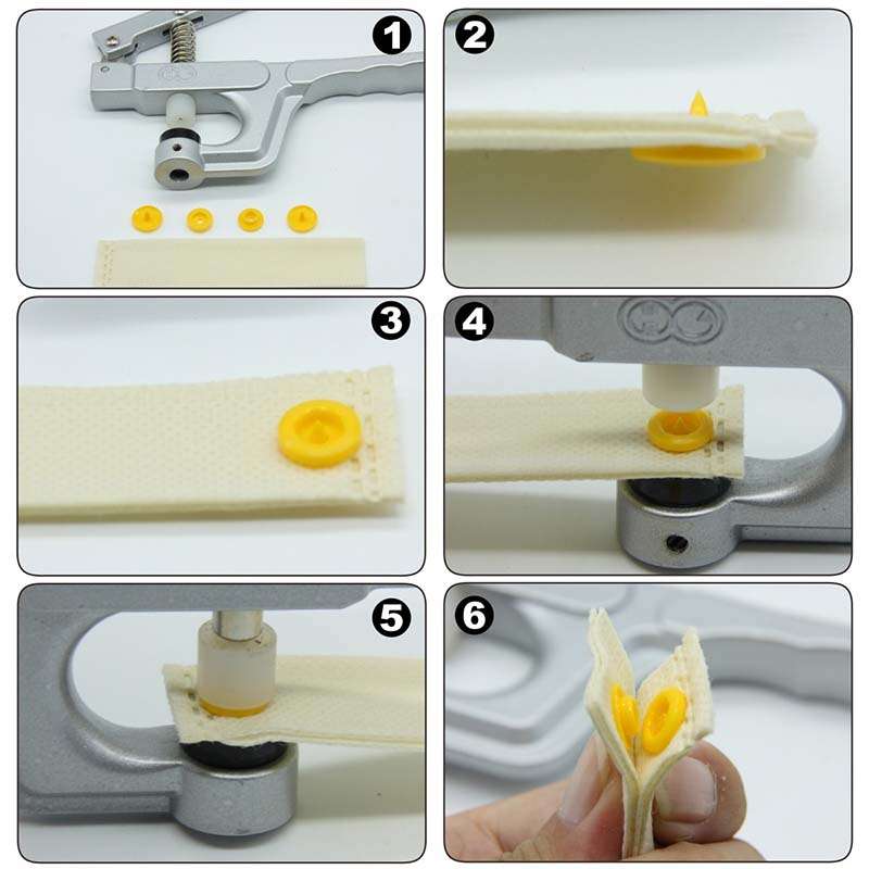 400 Sets T5 Snap Poppers Plastic Buttons Fastener Pliers Punching / (Type 640pcs Snaps (15 Colors))