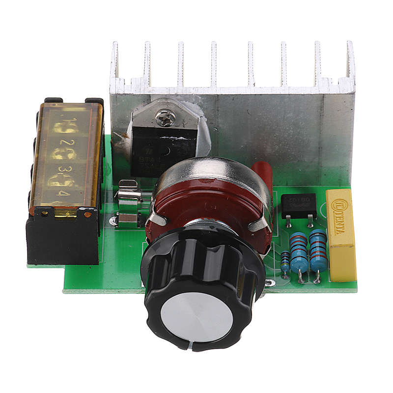 High Efficiency AC 0V-220V SCR Voltage Regulator PWM Motor Speed Controller Dual Capacitor with Knob