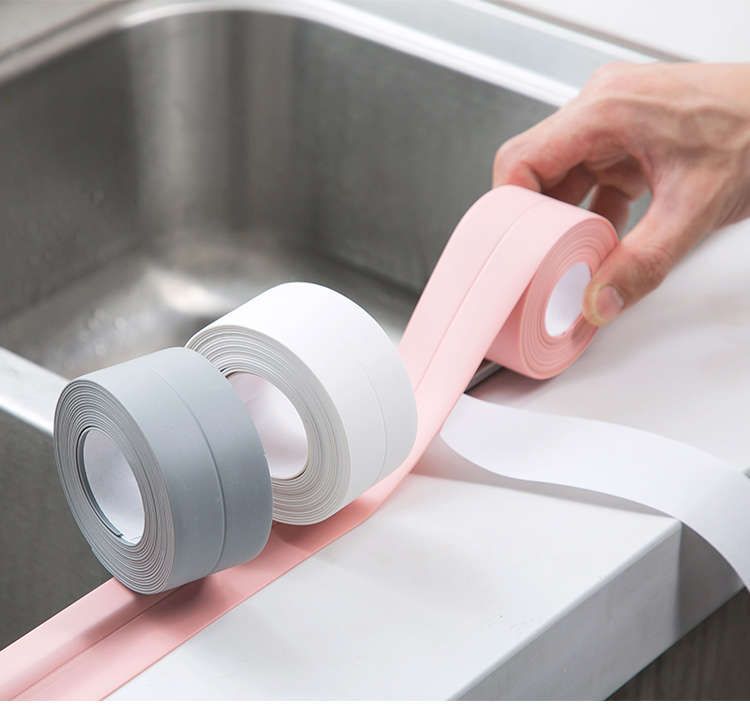 (Color. White)3.8CM X 3.2M PVC Kitchen Bathroom Sink Waterproof Sealing Tape Anti-mildew Strong ...
