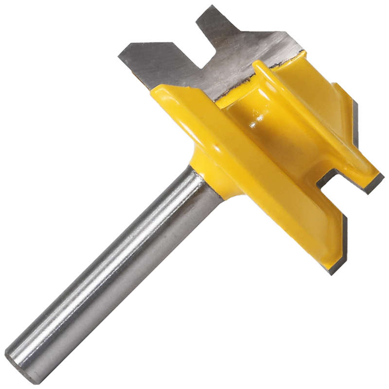 3Pcs 6mm 1/4 Shank Tongue & Grooving Joint Router Bit 45 Degree Lock Miter Router Set Stock Wood Cut