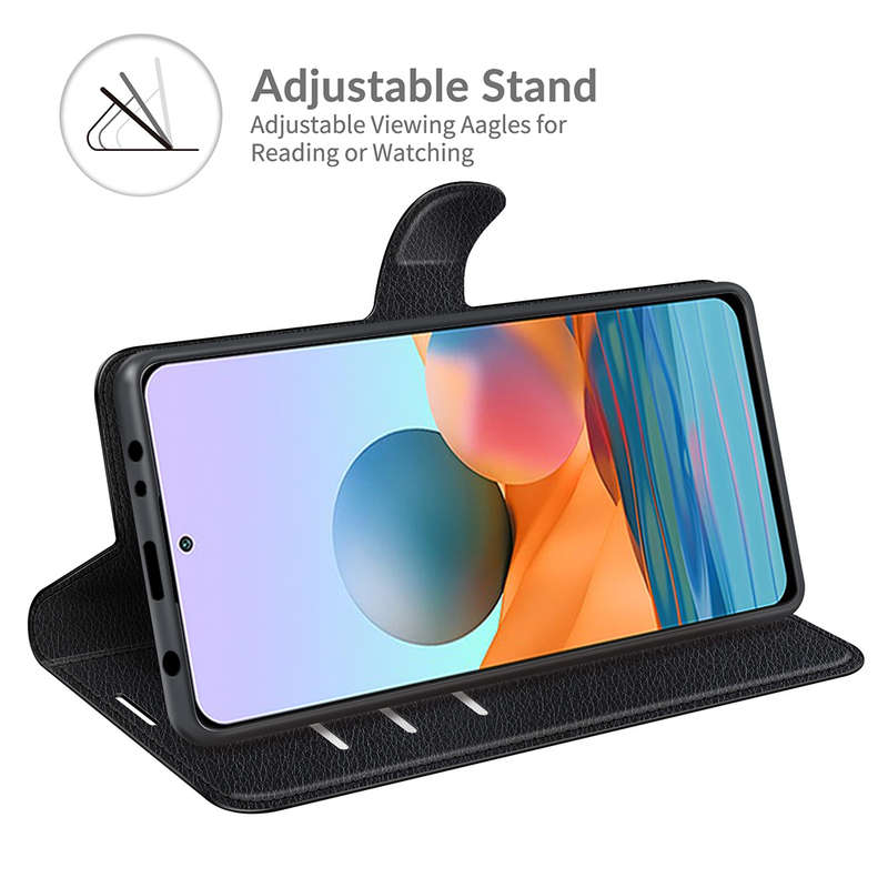Bakeey for Xiaomi Redmi Note 10 Pro/ Redmi Note 10 Pro Max Case Litchi Pattern Flip Shockproof PU Le