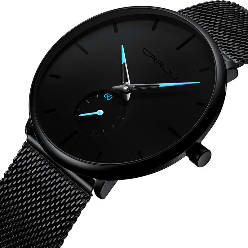 CRRJU 2150 Simple Dial Bright Needle Men Fashion Quartz Watch