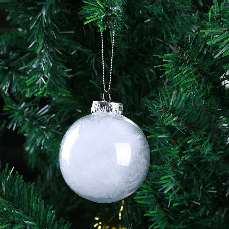 New Christmas 2017 Clear DIY Baubles Shatterproof Seamless Plastic Ball Home Tre