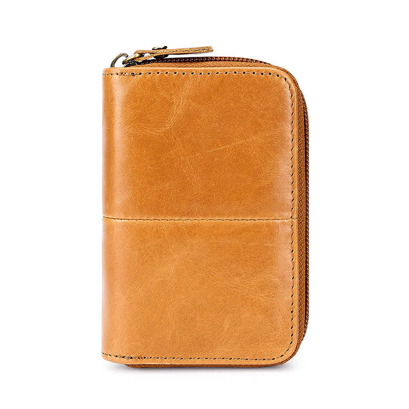 New Leather Card Bag Certificate Package Bank Card Bus Card Sets Card Holder