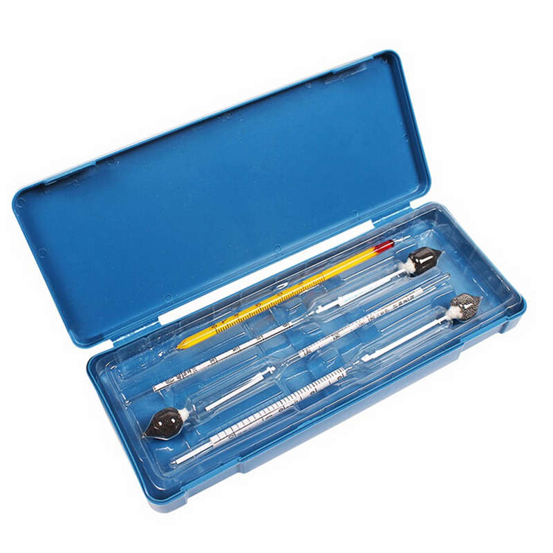 Alcohol Meter 4PCS/Set  Glass Float Gauge Densitometer Alcohol Liquid Meter Hydrometer Wine Teste...