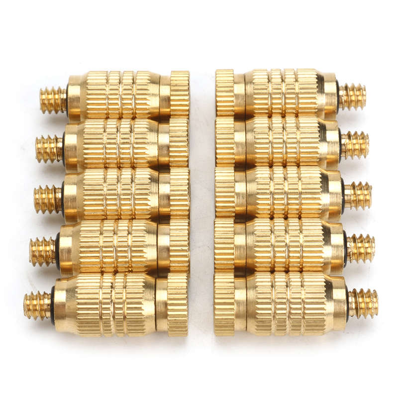 10Pcs 4mm Male Threaded Brass Misting Fogging Nozzle Spray Sprinkler Head Irrigation Cooling...