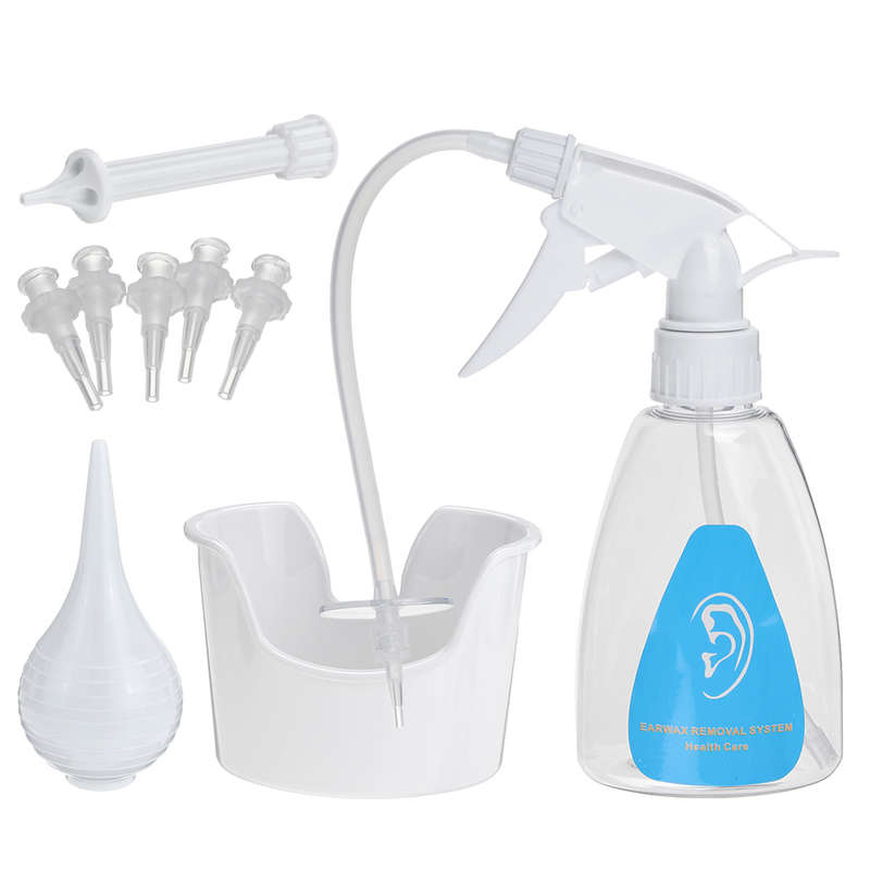 Ear Wax Remover Syringe Removal Kit Washing Cleaner Squeeze Ear Care with 5 Tips