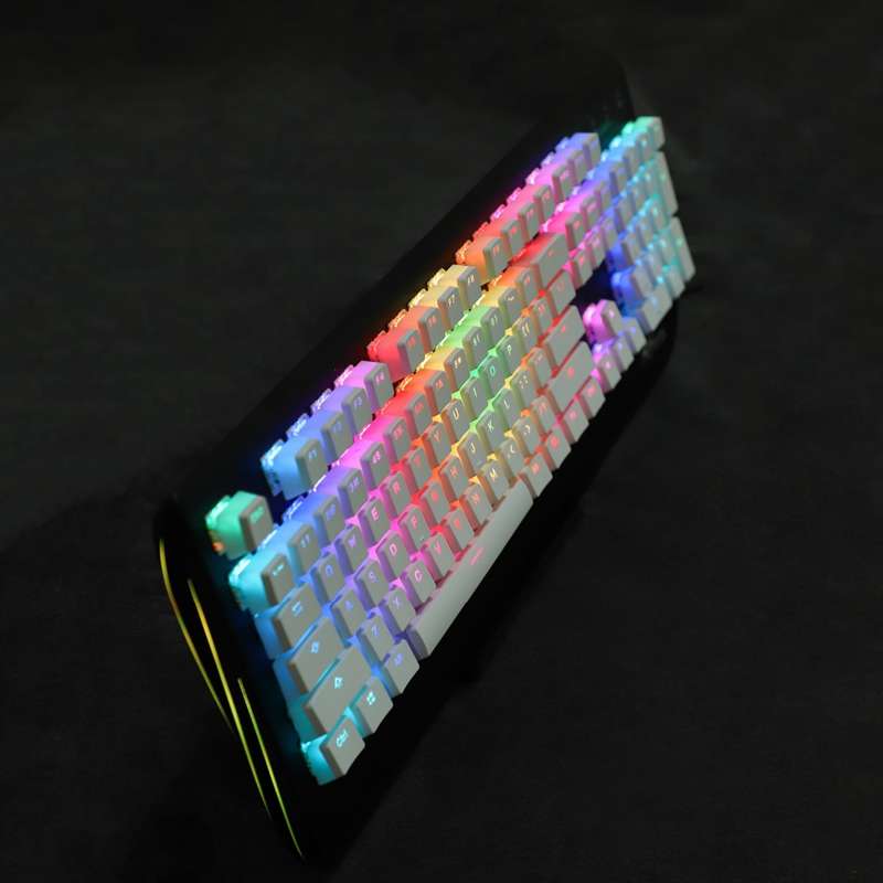 108 Keys White Pudding Keycap Set OEM Keycap PBT Translucent Keycaps for Mechanical Keyboard