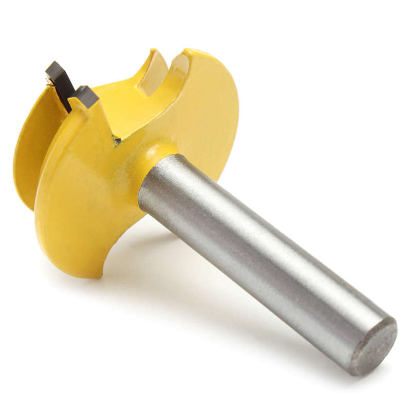 45 Degree Lock Mitre Glue Joint Router Bit Woodwork Cutter 8mm Shank 2-2/25" Len