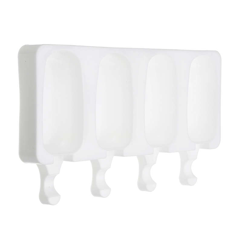 4 Cell Silicone Frozen Ice Cream Mold Juice Popsicle Maker Ice Lolly Pop Mould (SIZE 2 S)