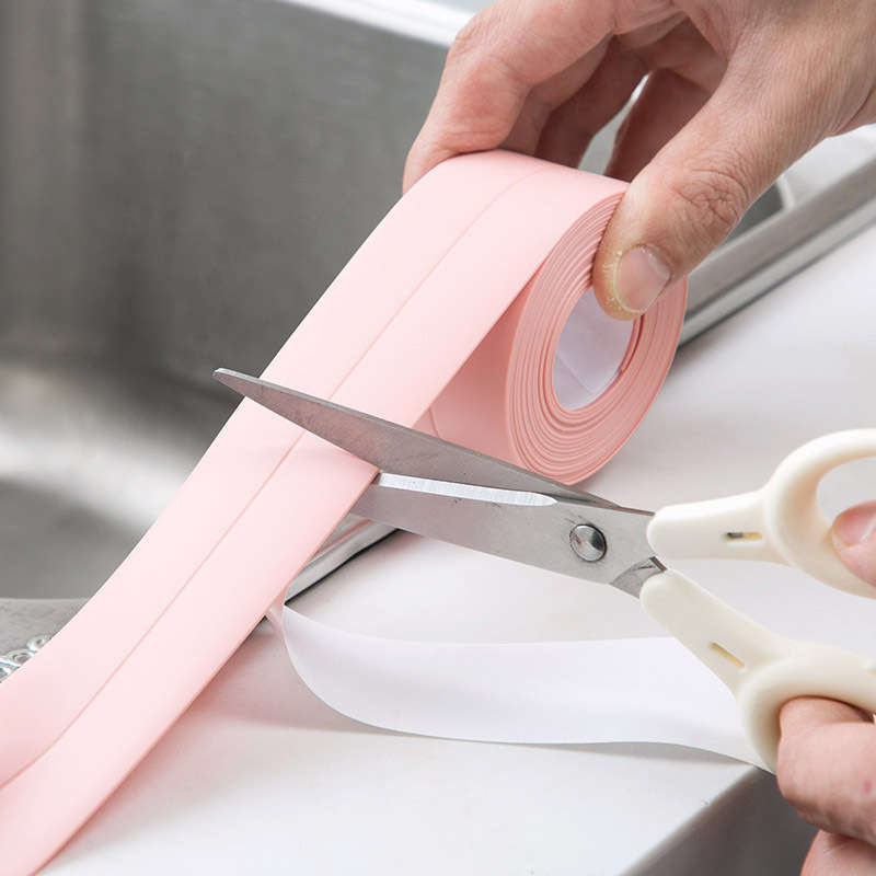 (Color. White)3.8CM X 3.2M PVC Kitchen Bathroom Sink Waterproof Sealing Tape Anti-mildew Strong ...