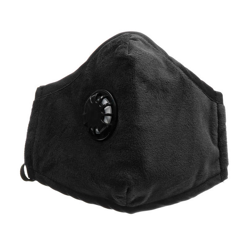 Unisex Mouth PM2.5 Face Mask Anti Dust Face Mouth Cover Mask Dustproof Outdoor Travel (Color Black)