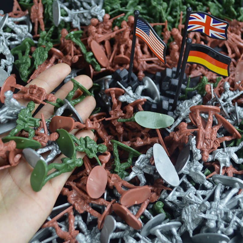 300 PCS Military Soldier Static Diecast Model Decoration Toy Set