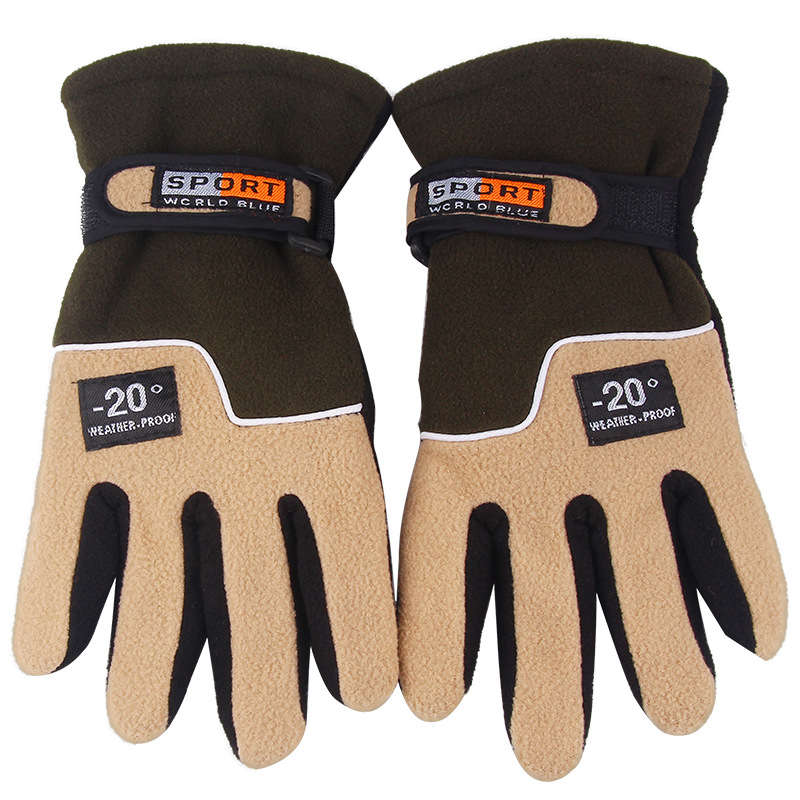 ZANLURE XY-488 25CM 56G Fleece Winter Warming Gloves Outdoor Full Palm Hiking Fishing Gloves