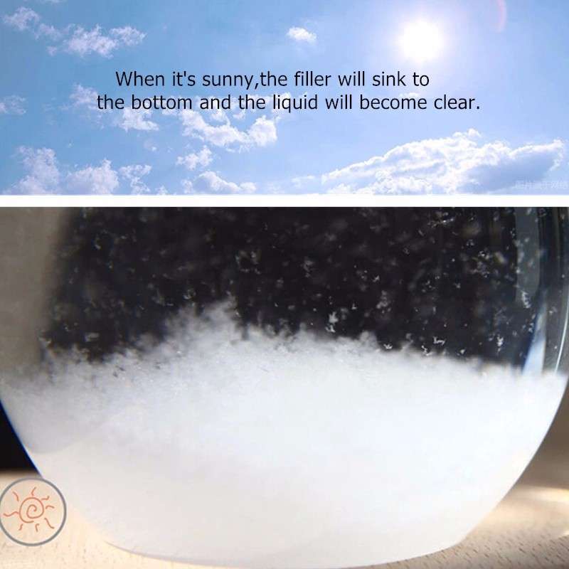 New Christmas Gift Weather Forecast Crystal Bottle Globe Storm Home Desk Decor W