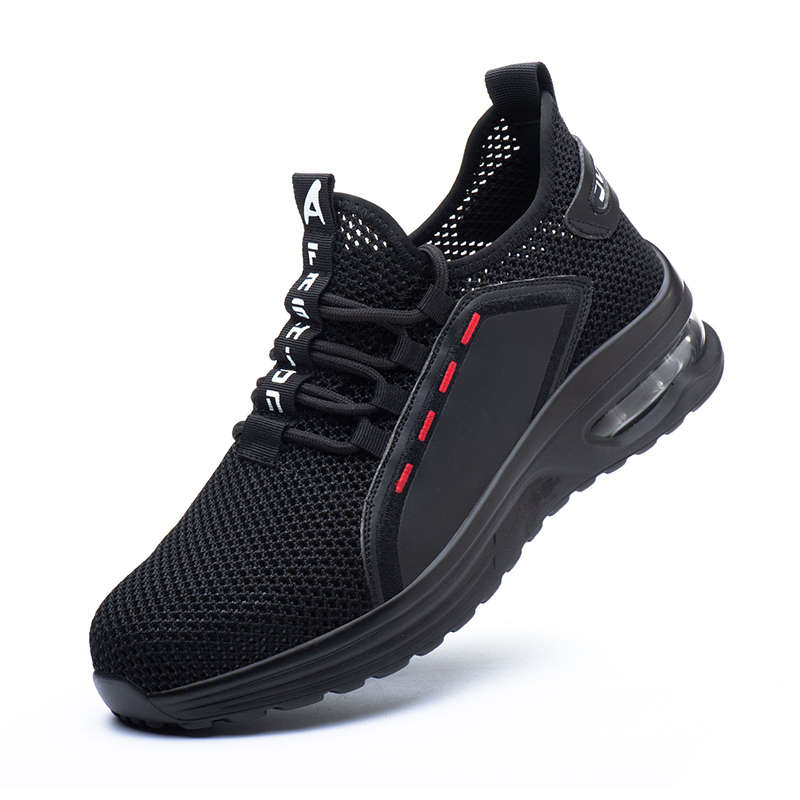 Men's Work Shoes Steel Toe Safety Anti-Smash Running Shoes Jogging Sneakers