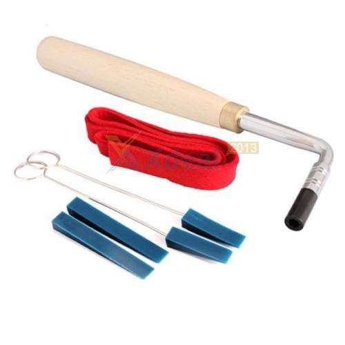 6Pcs Professional Piano Tuning Hammer Wrench Lever Mute Kit Strip Rubber Mute