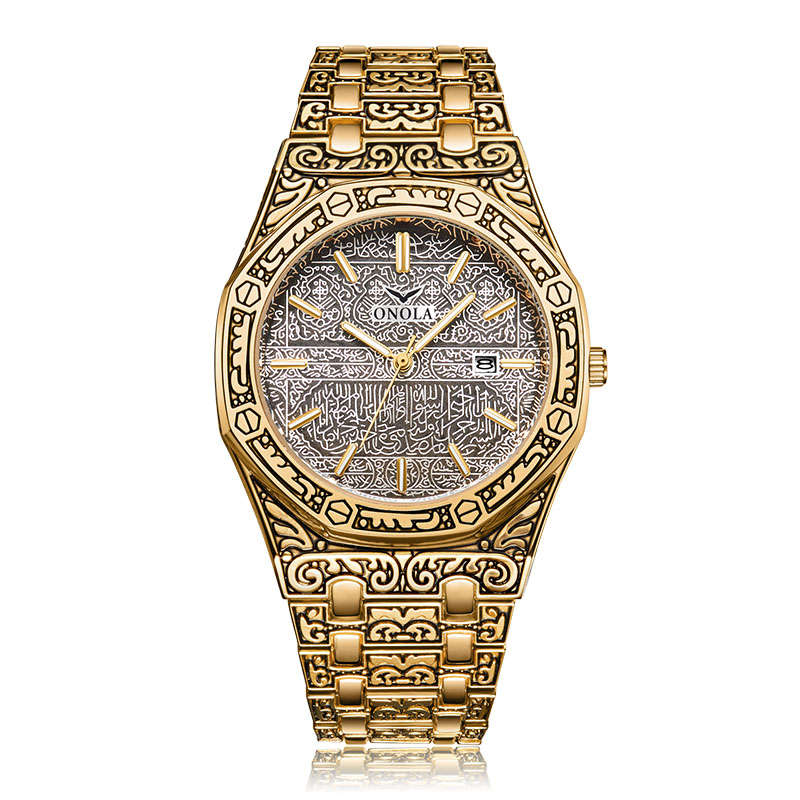 ONOLA ON3808 Fashion Men Watch Date Display Stainless Steel Strap Wate