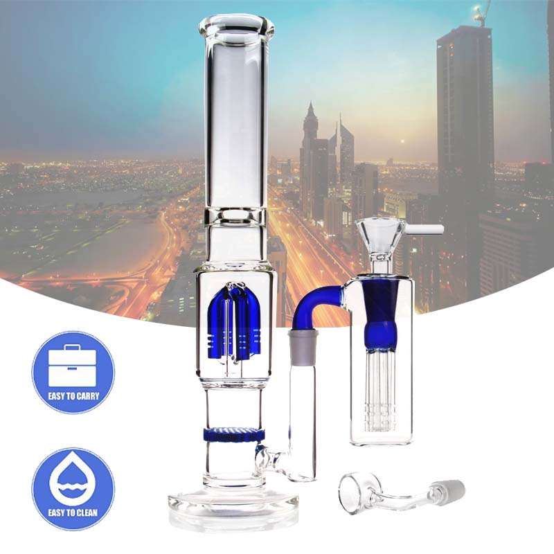 11.4 Inch Glass Bong Glass Smoking Pipes Bubbler Water Bongs Tobacco Filter