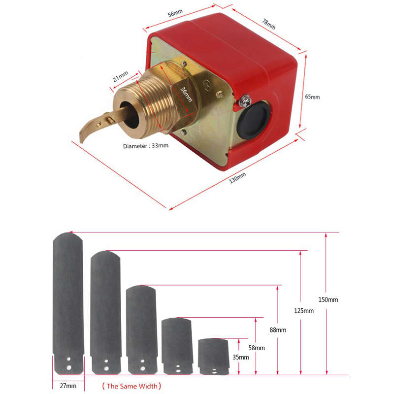 ELECALL HFS-25 1inch Water Paddle Flow Sensors Male Thread Flow Paddle Water Pump Flow Switch