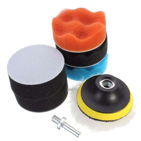 Drillpro 8Pcs 3 Inch Woolen Polishing/Buffing Pad Kit For Car Polisher