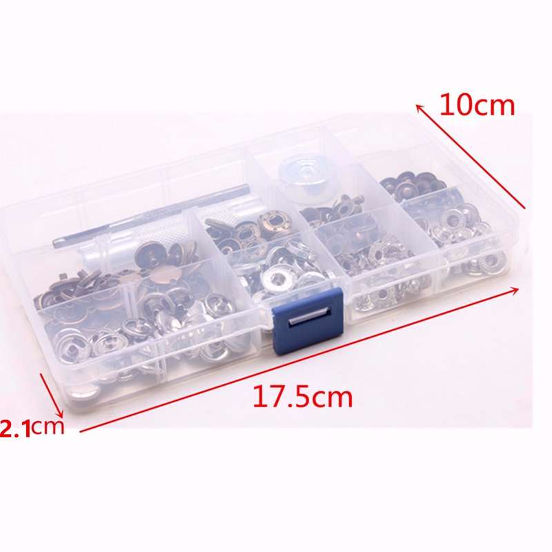 New 20pcs Press Stud Buttons Poppers Leather Craft with Fixings Tools Kit 201Tools