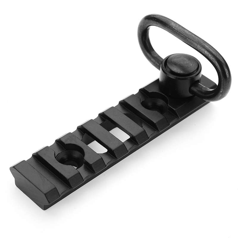 6-Slot 8-Slot Keymod Picatinny Rail Section & Push Button QD Sling Swivel Socket Adapter C (Size #1)