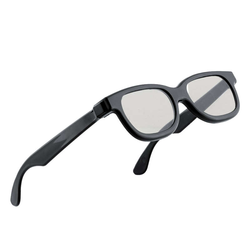 3pcs Black Round Polarized 3D Glasses for DVD LCD Video Game Theatre TV Theatre