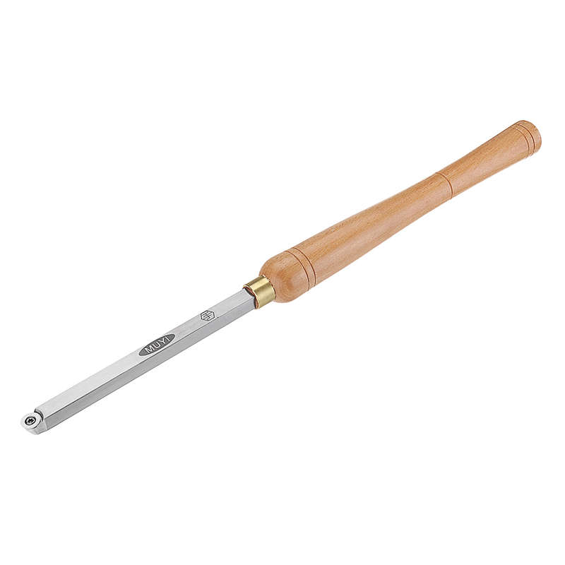 Lathe Wood Turning Tool Carbide Insert Cutter Tools Square Shank with Wood Handle Woodwork (Model D)