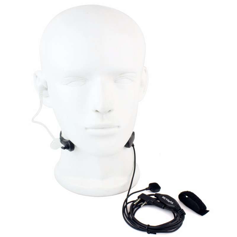 Retevis Throat Mic PTT Earpiece for Kenwood BAOFENG UV-5R Baofeng BF-888S Retevis H777