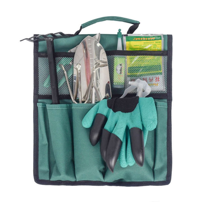 6 Pockets Multifunctional Garden Kneeler Tool Bags for Garden Flat Cart Gloves Shovel Water Can Stor