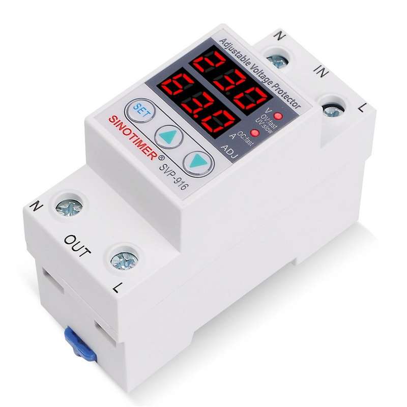 SINOTIMER SVP-916 230V 40A/63A Adjustable Auto-recovery Under/Over Voltage Protector R (Current 40A)
