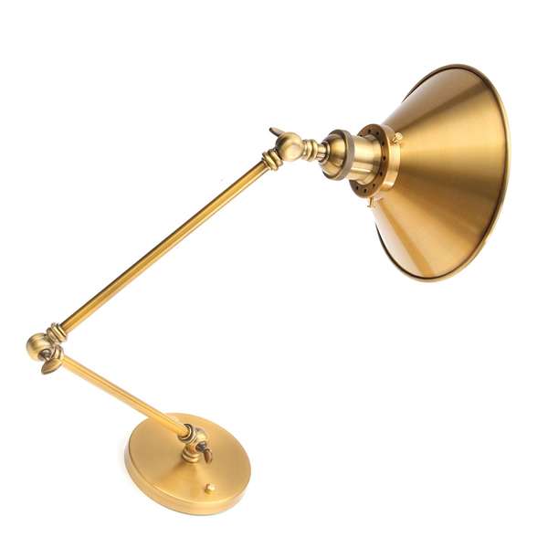 Vintage E27 Swing Arm Brass Wall Lamp Sconce Living Room Stair Restaurant Antique Light