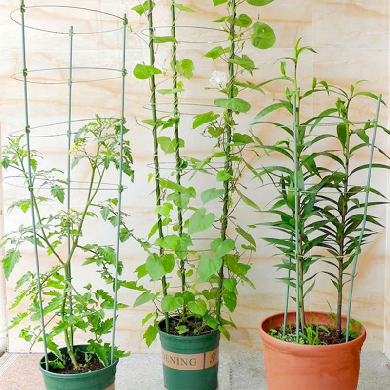 45cm Climbing Vine Rack Plastic Coated Iron Plant Support Frame Garden Balcony Plant Flower Trellis