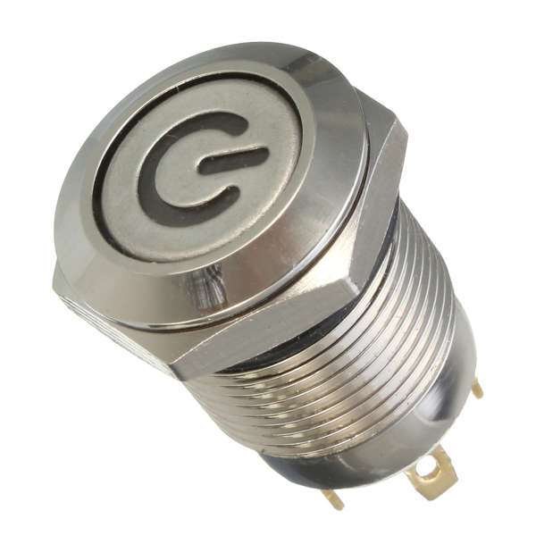 Excellway 12V 4 Pin Led Metal Push Button Switch Momentary Power Switch Waterproof