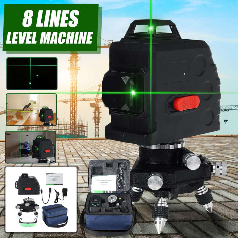 8 Line Green Light Laser Machine Laser Level Horizontal &
