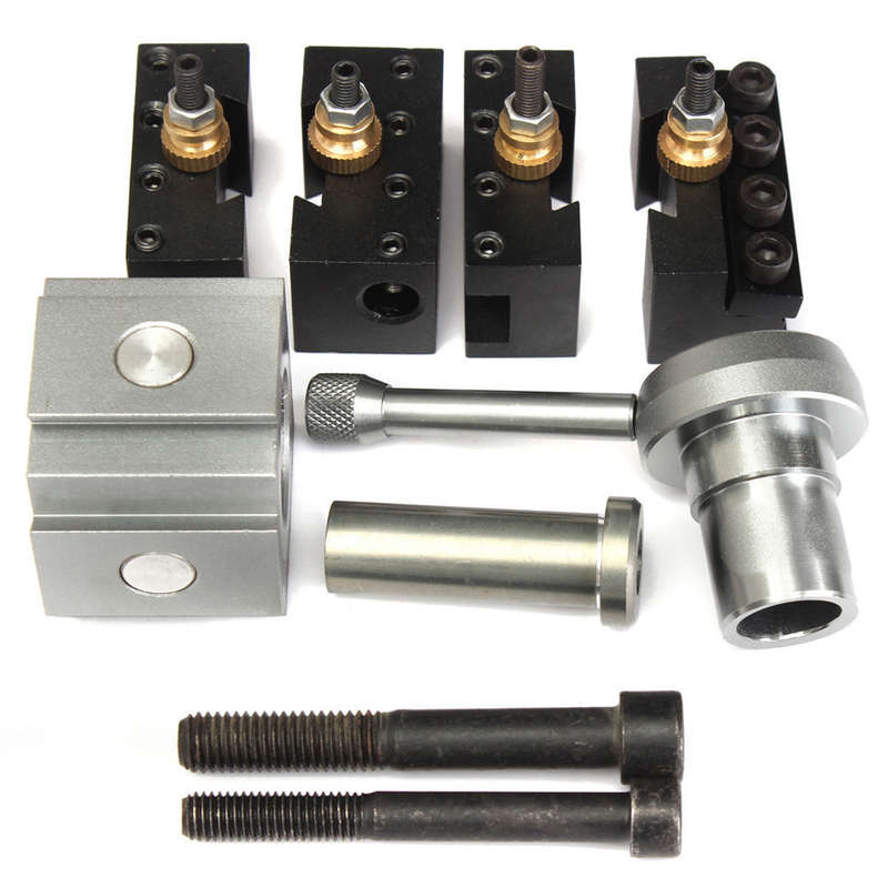 Mini Quick Change Tool Post Holder Kit Set For Table Hobby Lathes