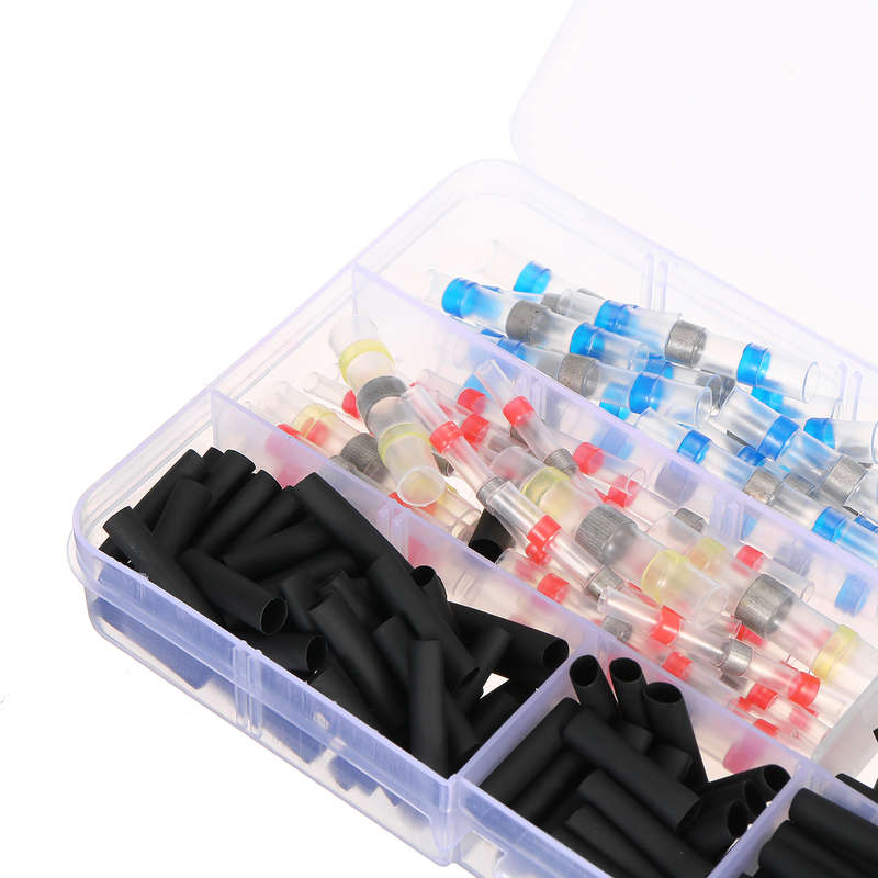 250Pcs Waterproof Solder Seal Heat Shrink Tube Sleeve Wire Butt Terminals Connectors