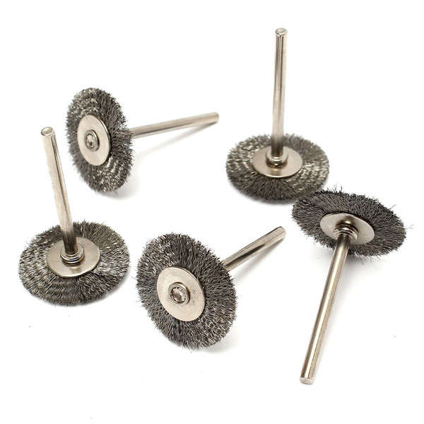 20pcs 3.175mm Shank Wire Steel Wheel Brushes Wheel Set Dremel Accessories