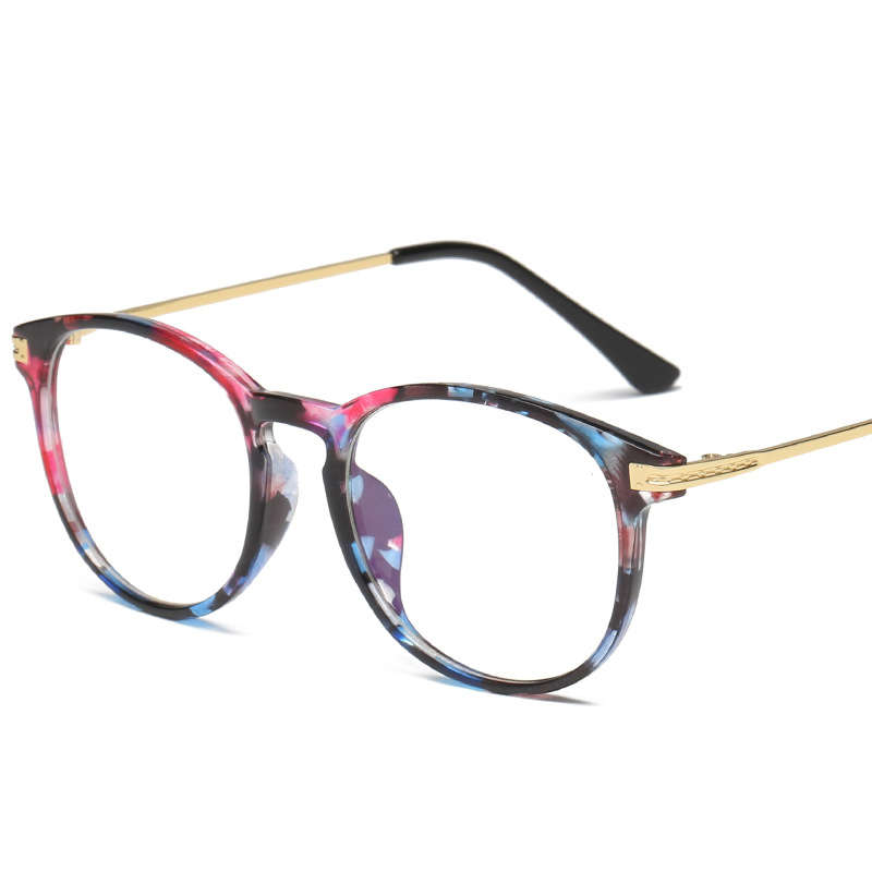 Anti-Radiation Eyeglasses Retro Frame Blue Light Blocking Glasses Optica...-(Color  Colorful border)