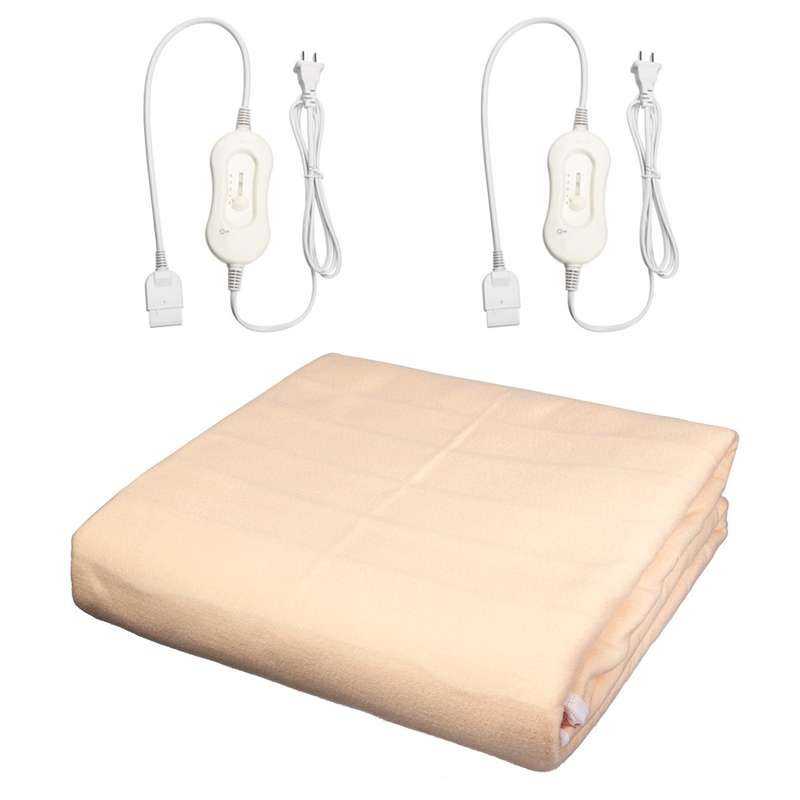 2x1.8M Electric Super King Size Blankets Heated Mattress Fitted Bedside Dual Controller