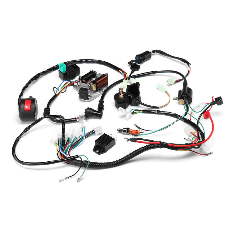 50cc 70cc 90cc 110cc Ignition Wiring Harness Kit Assembly ATV Quad