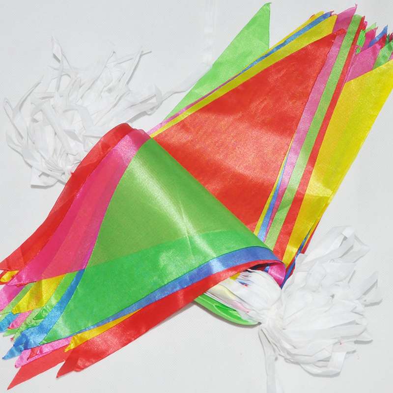 125ft Multicolors Triangle Pennant Flag Party Wedding Birthday Banner Bunting Decorations