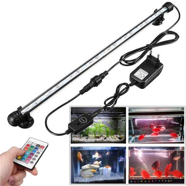 New 4.5W 60CM Submersible Remote Control/Button 60CM 30 LED RGB Night Lamp for A
