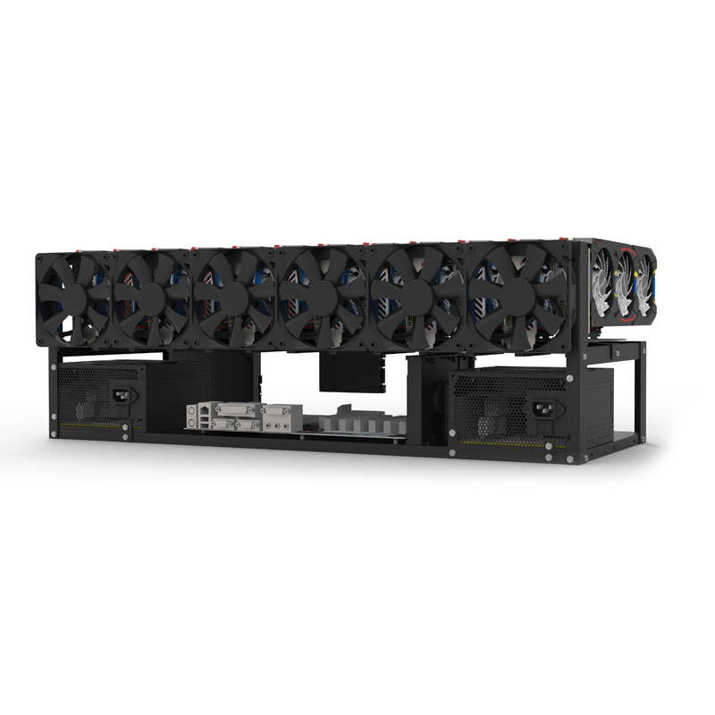 12 Gpu Mining Rig Steel Open Air Miner Frame Case Eth/Etc/Zec Ethereum Accessories Tools For Crypto