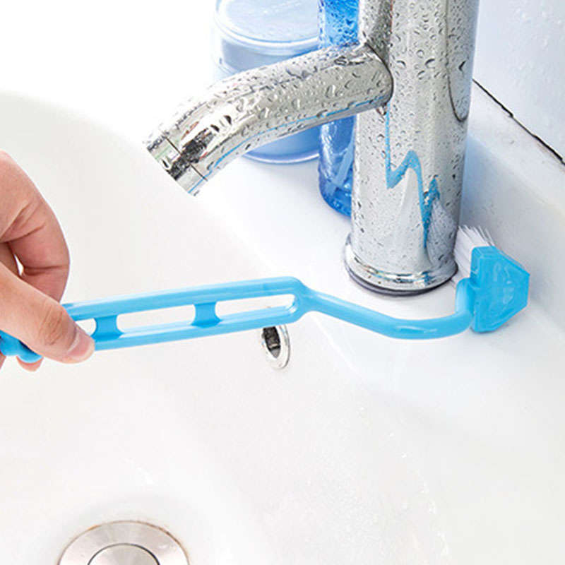 Portable Toilet Brush Scrubber V-type Cleaner Cleaning Brush Bent Bowl Handle Cleaning Brushes...