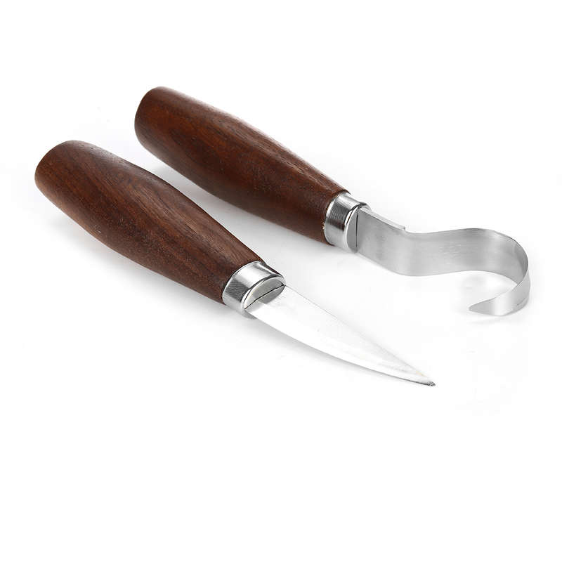 2pcs Stainless Steel Wood Carving Chisel Woodworking Cutter Hand Tool Set Peeling Woodcarving