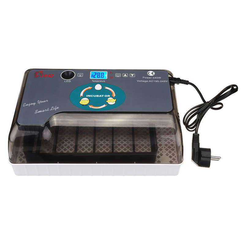 Incubators for Hatching Eggs 12Pc Eggs Digital Household Micro Mini Incubator fo (Plug 220V EU Plug)